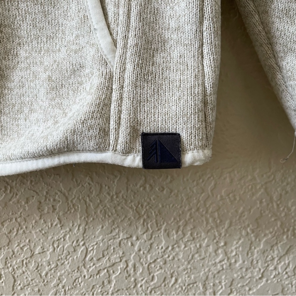 L. L. Bean Sweater Fleece Pullover Top Snap Button Casual Cozy Outdoor Cream XSP - Picture 11 of 13